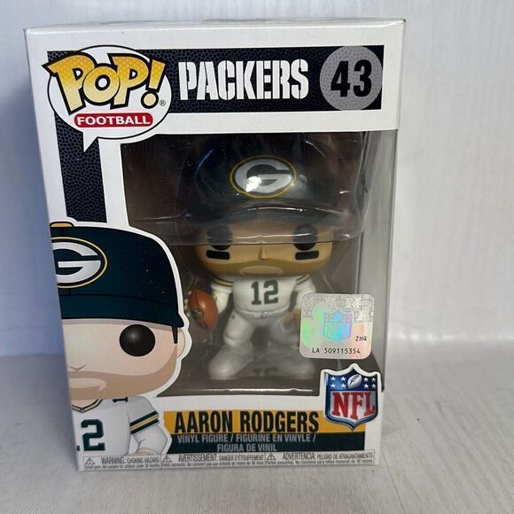 Funko POP! Football Aaron Rodgers #43 Green Bay Packers Super Bowl Champions NFL - Picture 1 of 5